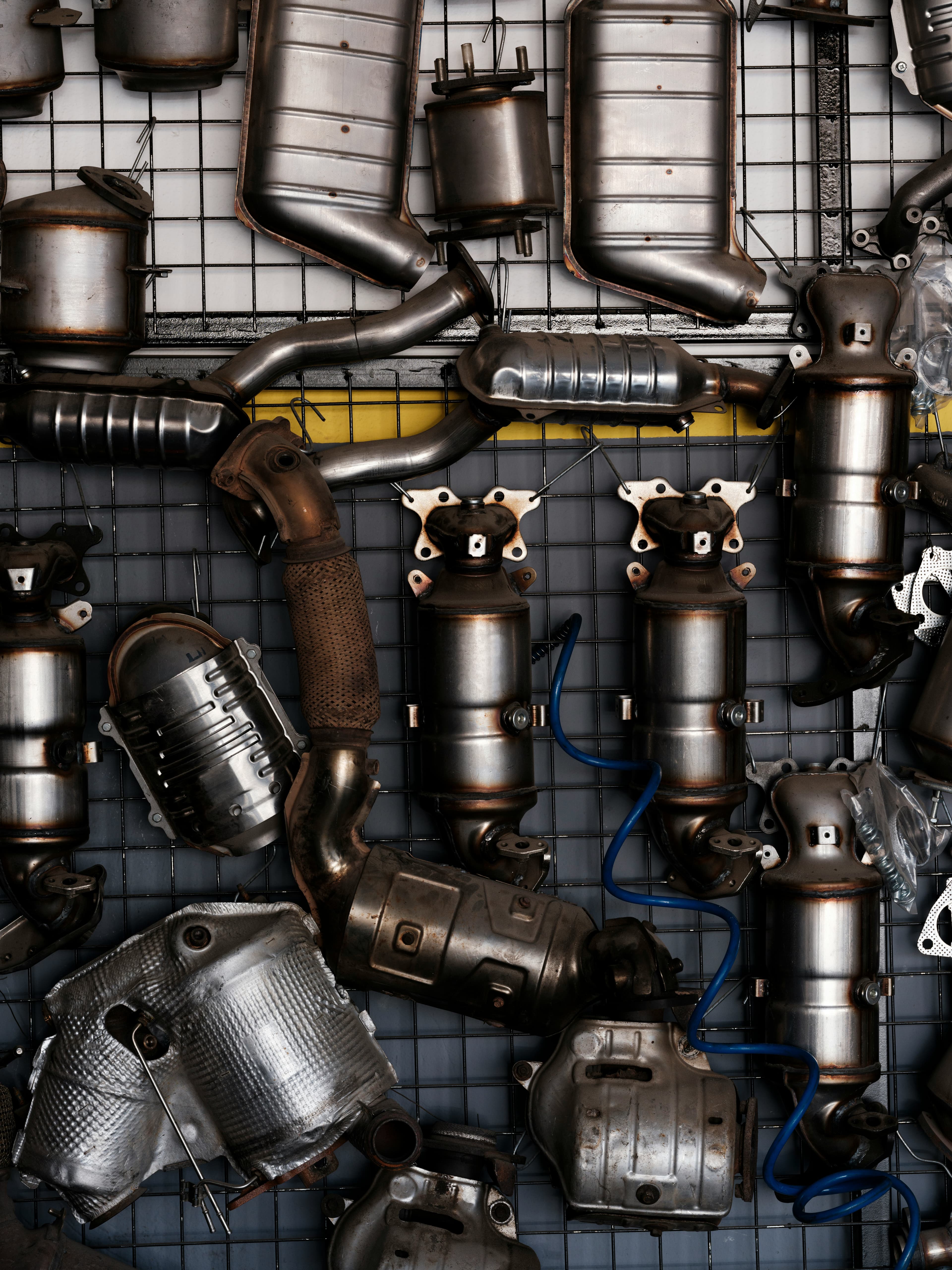 Pared con diferentes convertidores catalíticos